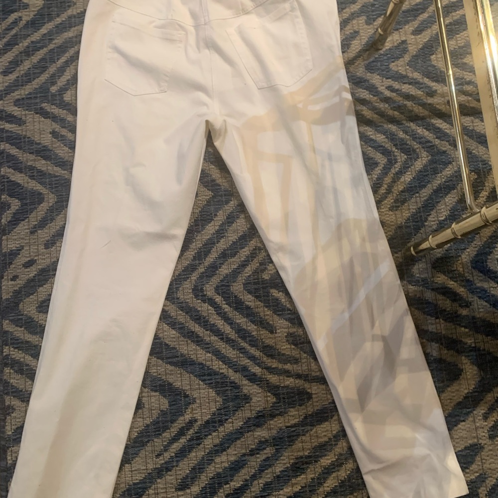 Escada White Straight Leg Pants